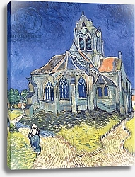 Постер Ван Гог Винсент (Vincent Van Gogh) The Church at Auvers-sur-Oise, 1890