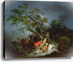 Постер Лютербург Филип Travellers Caught in a Storm, c.1770