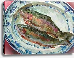 Постер Роберт Боулз Чарльз (совр) Two Fish on a Porcelain Plate