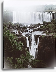 Постер Двухступенчатый водопад