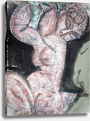 Постер Модильяни Амедео (Amedeo Modigliani) Nude Caryatid, 1913, by Amedeo Modigliani, gouache, chalk on paper, 60x455 cm