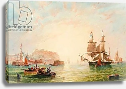 Постер Кармайкл Джон A trading brig and other vessels off the entrance to Scarborough