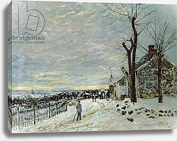 Постер Сислей Альфред (Alfred Sisley) Snow at Veneux-Nadon, c.1880