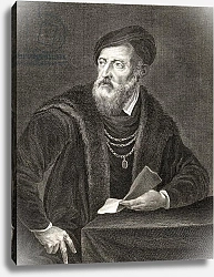 Постер Тициан (Tiziano Vecellio) Self Portrait, engraved by Antoine Louis Romanet