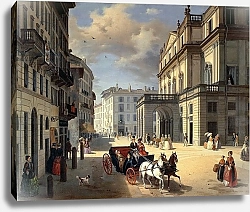 Постер Инганни Анжело Front of La Scala Theatre, 1852