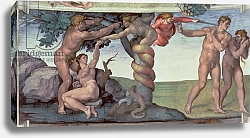 Постер Микеланджело (Michelangelo Buonarroti) Sistine Chapel Ceiling: The Fall of Man, 1510