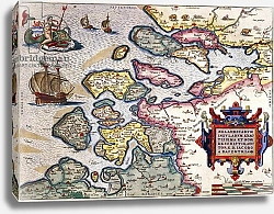 Постер Ортелиус Абрахам (карты) Map of Zeeland, c.1560