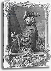 Постер Школа: Немецкая 18в. Portrait of Frederick II, The Great, engraved by Kilian, Phillip Andreas
