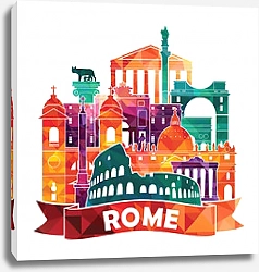 Постер Рим, коллаж