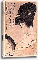 Постер Утамаро Китагава Woman Putting on Make-up