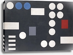 Постер Тойбер-Арп Софи Composition with Rectangles and Circles on Black Ground