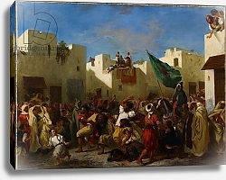 Постер Делакруа Эжен (Eugene Delacroix) Fanatics of Tangier, c.1837-38