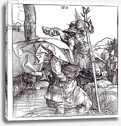 Постер Дюрер Альбрехт St.Christopher carrying the Infant Christ, 1511