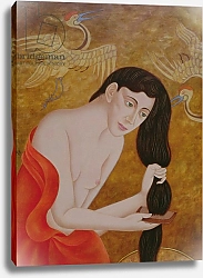 Постер О'Брайен Патрисия (совр) Woman combing her hair, 1999
