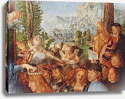 Постер Дюрер Альбрехт Detail of 'The Feast of the Rosary' showing Dürer's self portrait, 1506