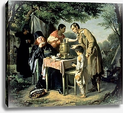 Постер Перов Василий Tea Drinking in Mytishchi, near Moscow, 1862