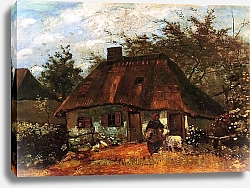 Постер Ван Гог Винсент (Vincent Van Gogh) Изба и женщина с козой