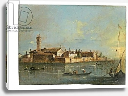 Постер Гварди Франческо (Francesco Guardi) The Island of Lazzaretto Vecchio, Venice