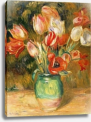 Постер Ренуар Пьер (Pierre-Auguste Renoir) Tulips in a Vase