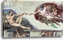 Постер Микеланджело (Michelangelo Buonarroti) Sistine Chapel Ceiling: The Creation of Adam, 1511-12