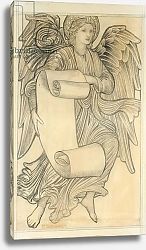 Постер Берне-Джонс Эдвард Angel with Scroll - figure number seven, 1880