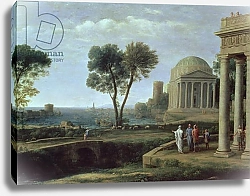 Постер Лоррен Клод (Claude Lorrain) Landscape with Aeneas at Delos, 1672