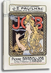 Постер Муха Альфонс Advertising poster for cigarette paper Job created by Alphonse Mucha 1900 - Sun 12x8 cm Advertising poster for cigarette paper Job released by Alphonse Mucha, 1900 - Private collection