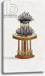 Постер Лебу‑де‑ла‑Месанжер Пьер Mahogany and bronze flower stand, plate 287, illustration from Collection de meubles et objects de gout, 1819, by Pierre-Antoine Leboux de La Mesangere