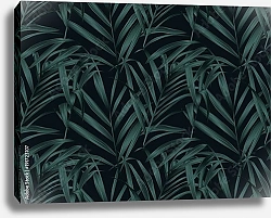 Постер Пальмовые листья на черном