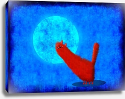 Постер Сикорский Андрей (совр) Красный кот воет на луну