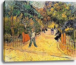 Постер Ван Гог Винсент (Vincent Van Gogh) Вход в общественный парк в Арле