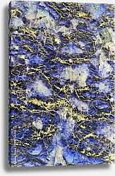 Постер Синий минерал с золотыми прожилками