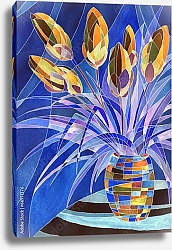 Постер Абстрактные цветы в вазе