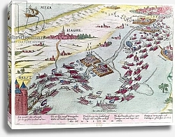 Постер Хогенберг Франц (карты) Naval Combat off the Coast of The Hague Naval between the Beggars of the Sea and the Spanish in 1573