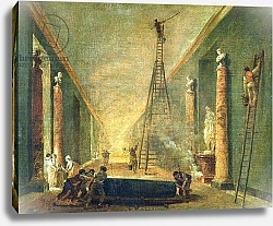 Постер Робер Юбер View of the Grand Gallery of the Louvre During Restoration, 1798-99