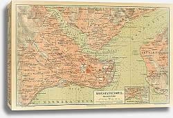 Постер Карта Константинополя, конец 19 в.