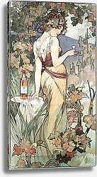Постер Муха Альфонс Advertising poster by Alphonse Mucha for the Cognac Bisquit, Dubouche, 1899 - Advertising poster by Alphonse Mucha for “Cognac Bisquit, Dubouche” 