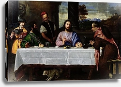 Постер Тициан (Tiziano Vecellio) The Supper at Emmaus, c.1535