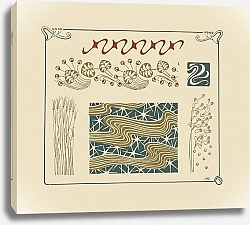 Постер Верней Морис Abstract design based on grasses and leaves