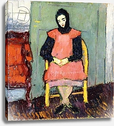Постер Явленский Алексей Girl in Yellow Chair, 1906-07