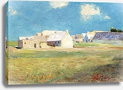 Постер Редон Одилон Бретонская деревня (1890)