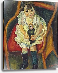 Постер Сутин Хаим Little Girl with a Doll; La Petite Fille a la Poupee, c.1925