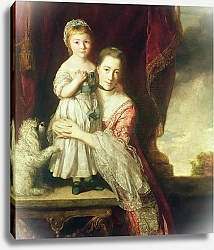 Постер Рейнолдс Джошуа Georgiana, Countess Spencer with Lady Georgiana Spencer, 1759-61