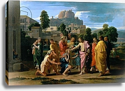 Постер Пуссен Никола (Nicolas Poussin) The Blind of Jericho, or Christ Healing the Blind, 1650