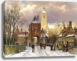 Постер Коеккок Уильям Winter Scene in Amsterdam