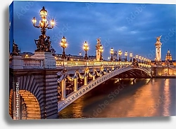 Постер Париж. Франция. Мост Александра III 