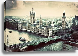 Постер Лондон, Англия. Биг Бен и Вестминский дворец