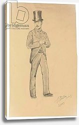 Постер Репин Илья A Study for 'A Parisian Cafe': Gentleman in a Top Hat, 1875