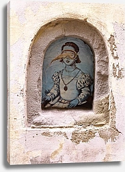 Постер Граффити в оконной нише, Флоренция, Италия