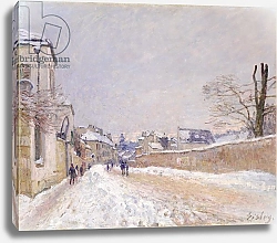 Постер Сислей Альфред (Alfred Sisley) Rue Eugène Moussoir at Moret: Winter, 1891